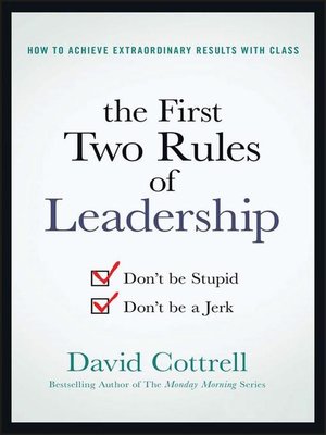 cover image of The First Two Rules of Leadership